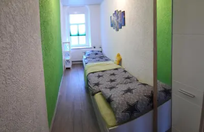 Ein Sitzbereich in der Unterkunft Urlaub und Arbeit in Waldheim