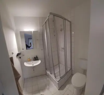 Ein Badezimmer in der Unterkunft Ferienwohnung Teichblick