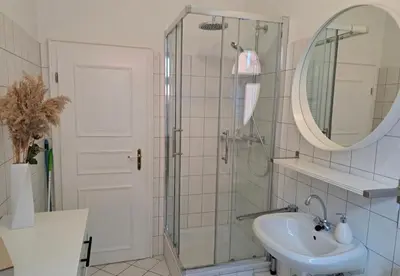 Ein Badezimmer in der Unterkunft Stilvolle Ferienwohnung Dresden