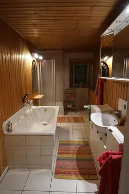 Ein Badezimmer in der Unterkunft Ferienwohnung im grünen Elbtal