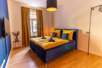 Ein Bett oder Betten in einem Zimmer der Unterkunft *NEU* 2 Personen, WLAN, Balkon