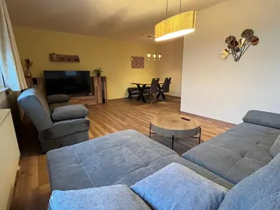 Ein Sitzbereich in der Unterkunft NP-Apartments Blasewitz