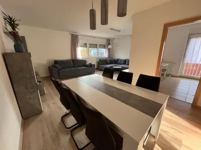 Ein Sitzbereich in der Unterkunft NP-Apartments Blasewitz
