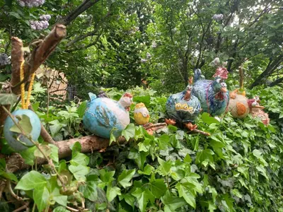 Ein Garten an der Unterkunft Pension Füg