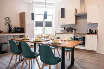 Küche/Küchenzeile in der Unterkunft Loh9 - Das Apartment im Citycenter - Parkplatz - Wlan - Aufzug