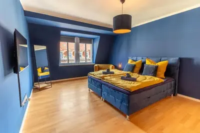 Ein Sitzbereich in der Unterkunft Penthouse Apartment Pirna 6 Personen, WLAN, Waschmaschine