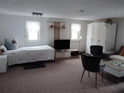 Ein Bett oder Betten in einem Zimmer der Unterkunft Ferienhaus Schlenker