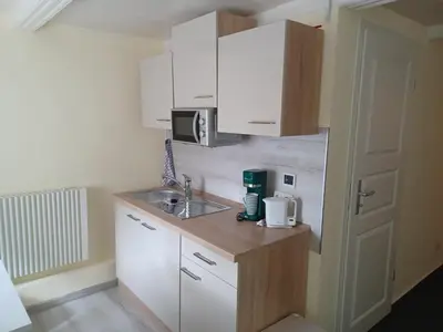 Küche/Küchenzeile in der Unterkunft Ferienhaus Schlenker