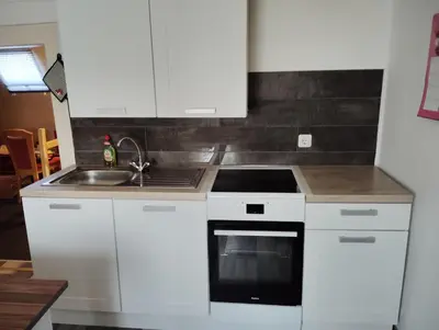 Küche/Küchenzeile in der Unterkunft Ferienhaus Schlenker