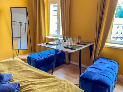 Ein Bett oder Betten in einem Zimmer der Unterkunft *4 Personen, 2 Zi, zentrumsnah*