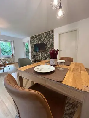 Ein Sitzbereich in der Unterkunft Stilvolle Apartments im Grünen mit Wohlfühlcharakter