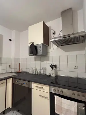 Küche/Küchenzeile in der Unterkunft Stilvolle Apartments im Grünen mit Wohlfühlcharakter