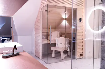 Ein Badezimmer in der Unterkunft Alte Bäckerei Königstein Aparthotel und Café