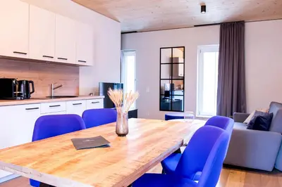 Küche/Küchenzeile in der Unterkunft Alte Bäckerei Königstein Aparthotel und Café