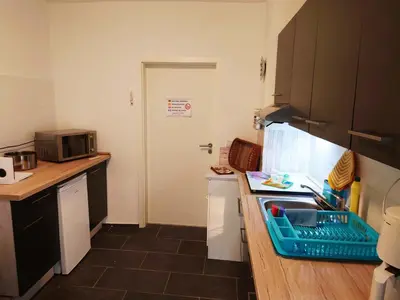 Küche/Küchenzeile in der Unterkunft Ruhige Monteurwohnung Freiberg
