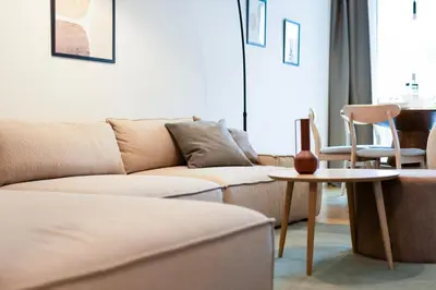 Ein Sitzbereich in der Unterkunft UNiQE Apartments Oldtown - citycenter