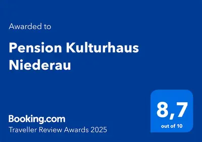 Ein Zertifikat, Auszeichnung, Logo oder anderes Dokument, das in der Unterkunft Pension Kulturhaus Niederau ausgestellt ist