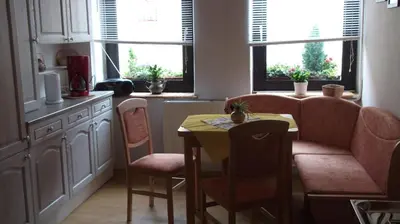 Ein Sitzbereich in der Unterkunft Otterbau