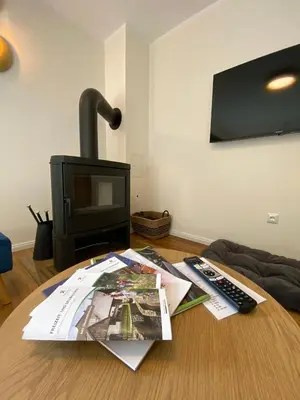 TV/Unterhaltungsangebot in der Unterkunft Luxuriöses rollstuhlgerechtes Ferienapartment A1 mit umzäunten Garten, 65qm