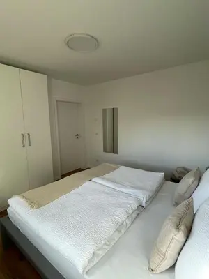 Ein Bett oder Betten in einem Zimmer der Unterkunft Alte Zahnstation Laußnitz