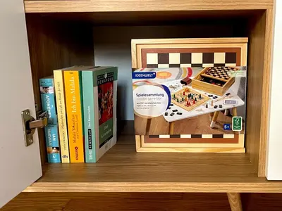 Die Bibliothek in der Ferienwohnung