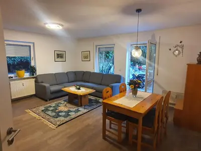 Ein Sitzbereich in der Unterkunft Dennis Apartment