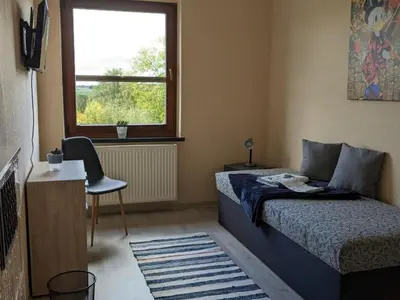Ein Sitzbereich in der Unterkunft Schlossblick und Komfort in Stolpen