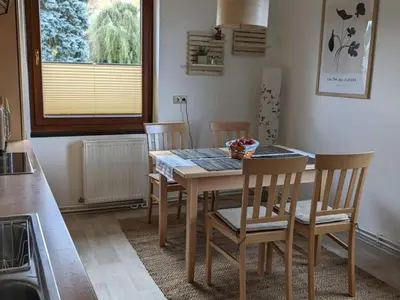 Ein Sitzbereich in der Unterkunft Schlossblick und Komfort in Stolpen