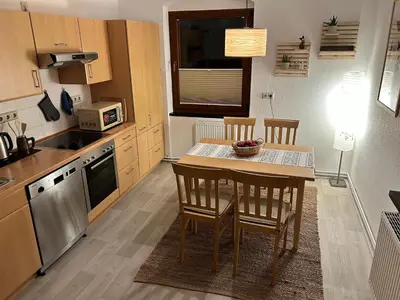 Küche/Küchenzeile in der Unterkunft Schlossblick und Komfort in Stolpen