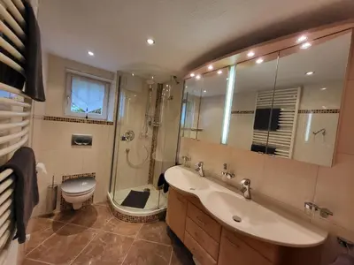 Ein Badezimmer in der Unterkunft Ferienhaus Sonnenblick Schmilka