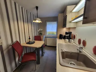 Küche/Küchenzeile in der Unterkunft Ferienhaus Sonnenblick Schmilka