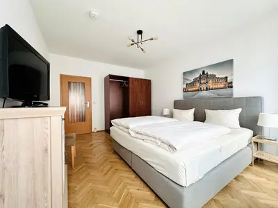 TV/Unterhaltungsangebot in der Unterkunft Familienapartment Münzgasse mit Blick zur Frauenkirche