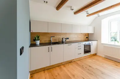 Küche/Küchenzeile in der Unterkunft Ferienwohnung Geilert