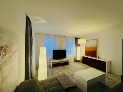 Ein Bett oder Betten in einem Zimmer der Unterkunft Fewo Reichenbrand