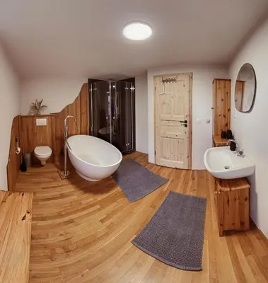 Ein Badezimmer in der Unterkunft Ferienhaus Oelsener Höhe