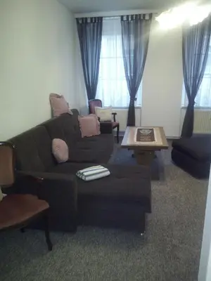 Ein Sitzbereich in der Unterkunft Hotel Stadt Leipzig