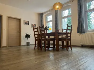 Ein Sitzbereich in der Unterkunft Bergstadtwohnung
