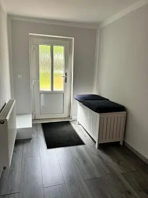 Ein Bett oder Betten in einem Zimmer der Unterkunft Ferienwohnung in Freital bei Dresden