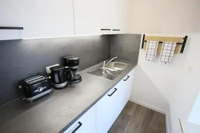 Küche/Küchenzeile in der Unterkunft Ferienwohnung Zschopau Zentrum