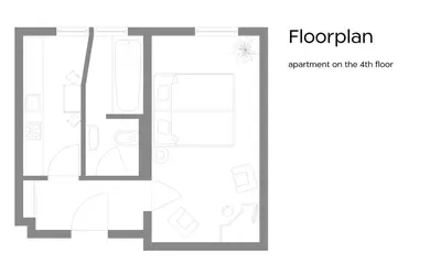 Grundriss der Unterkunft Dresden City Apartment zum Wohlfühlen
