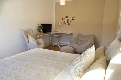 Ein Sitzbereich in der Unterkunft Dresden City Apartment zum Wohlfühlen