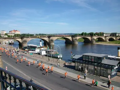Blick auf einen Fluss in der Nähe der Ferienwohnung