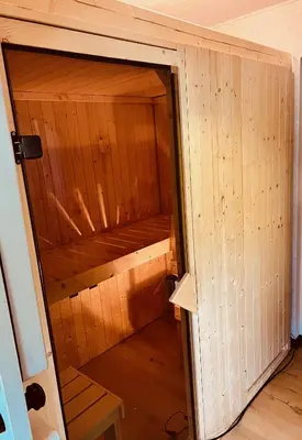 Grundriss der Unterkunft Urige Berghütte mit Kamin und Sauna im Erzgebirge nahe Schwarzwassertal