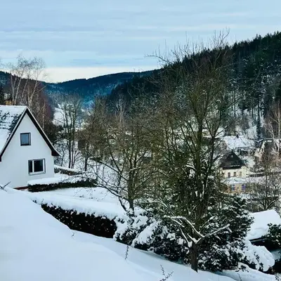 Urige Berghütte mit Kamin und Sauna im Erzgebirge nahe Schwarzwassertal