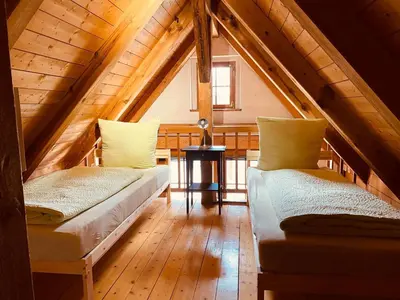 Ein Bett oder Betten in einem Zimmer der Unterkunft Urlaubshof Altkö