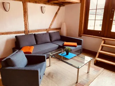 Ein Sitzbereich in der Unterkunft Urlaubshof Altkö