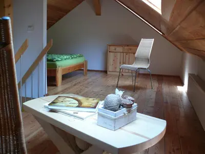 Ein Bett oder Betten in einem Zimmer der Unterkunft Ferienhaus am Sonnenhang