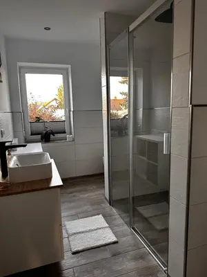Ein Badezimmer in der Unterkunft Landhof Belka