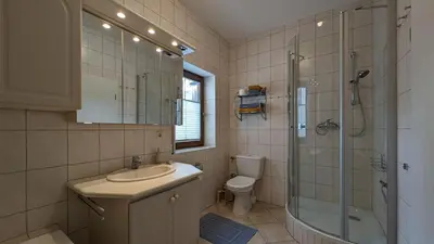 Ein Badezimmer in der Unterkunft Dresden, Ferienwohnung 