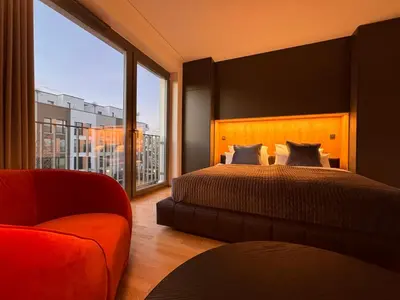 Ein Bett oder Betten in einem Zimmer der Unterkunft Townhouse Alaunpark